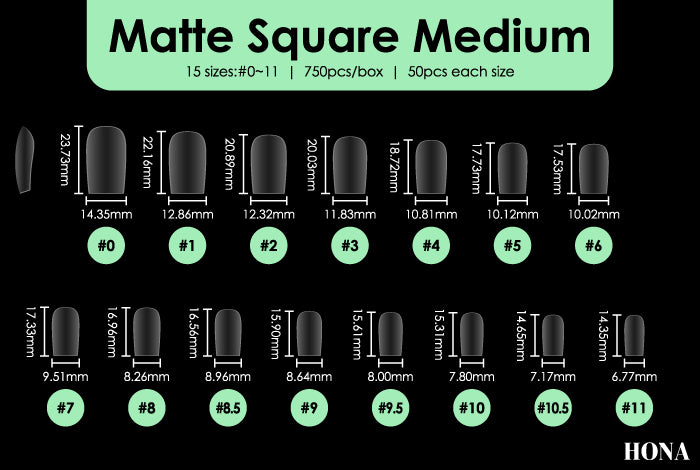 Square Full Cover Extension Tips