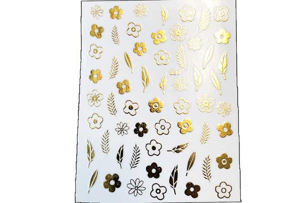 29 - Golden Flowers Stickers