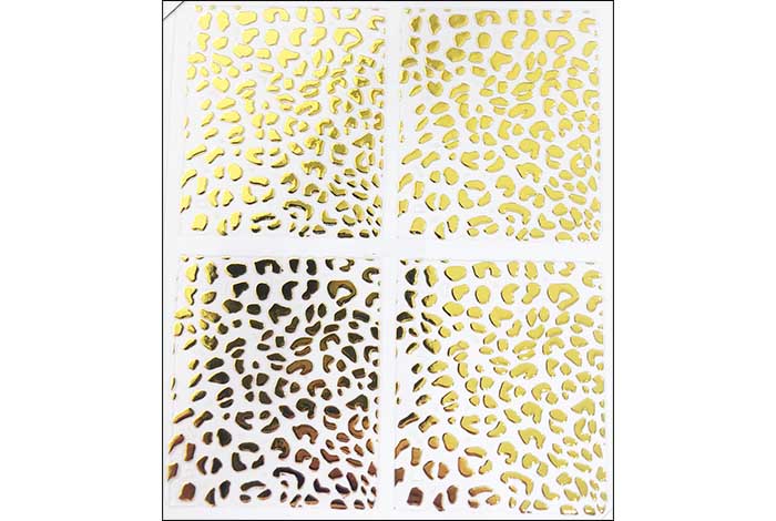 27 - Gold Leopard Print Stickers