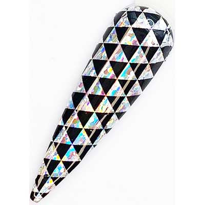 Holographic Geometric Triangles - HONA - The Home Of Nail Art