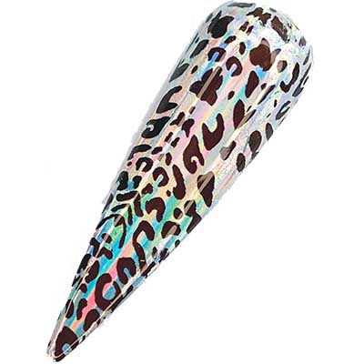 Holographic Leopard - HONA - The Home Of Nail Art